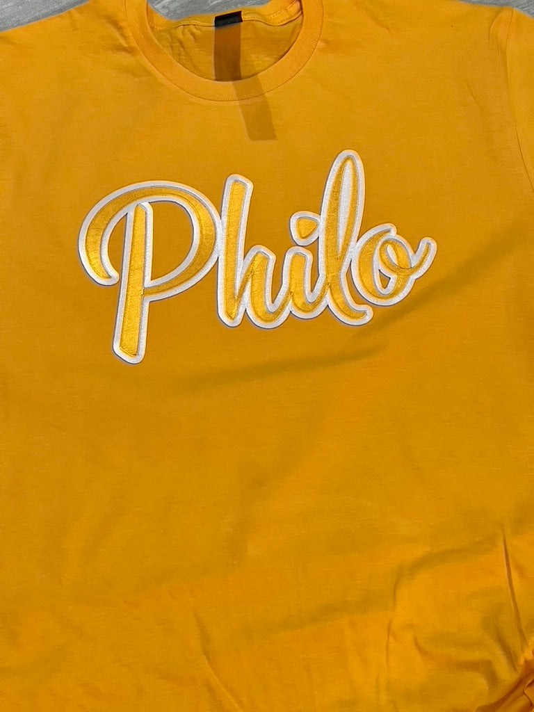 Embroidered Script PHILO T-shirt