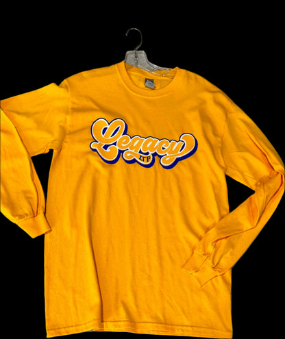 Medium Gold Legacy LS t-shirt