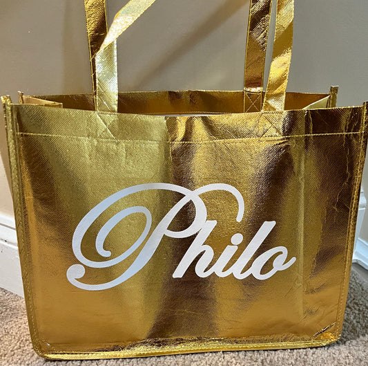 Philo Metallic Tote Bag