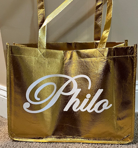 Philo Gold Metallic Tote Bag