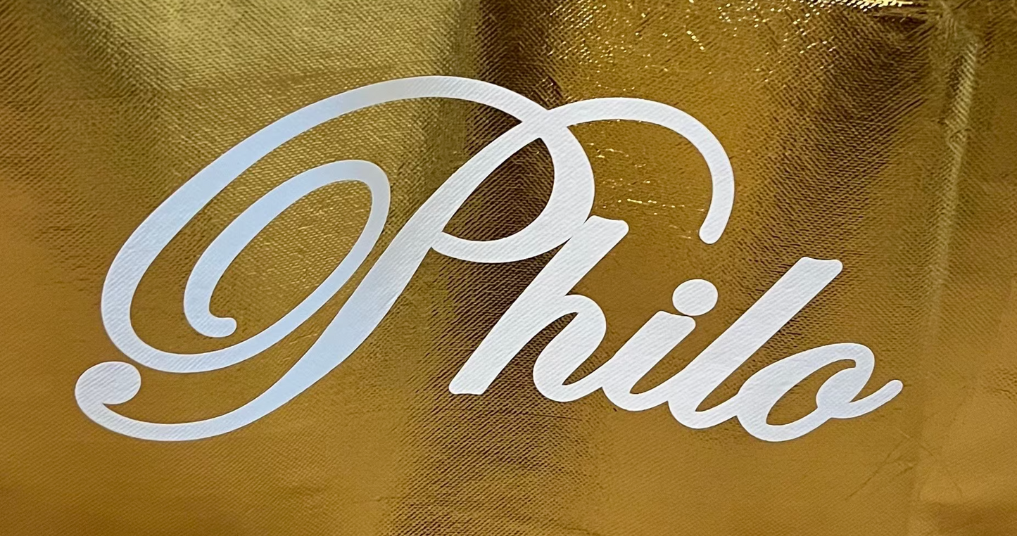 Philo Gold Metallic Tote Bag