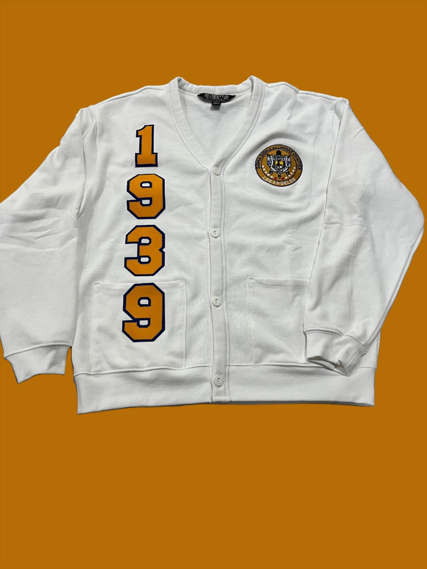 Sigma Sigma Chapter White Cardigan