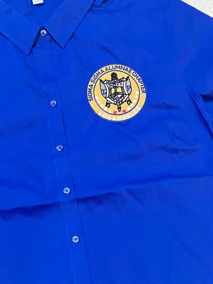 Sigma Sigma Chapter Royal Blue Business Shirt