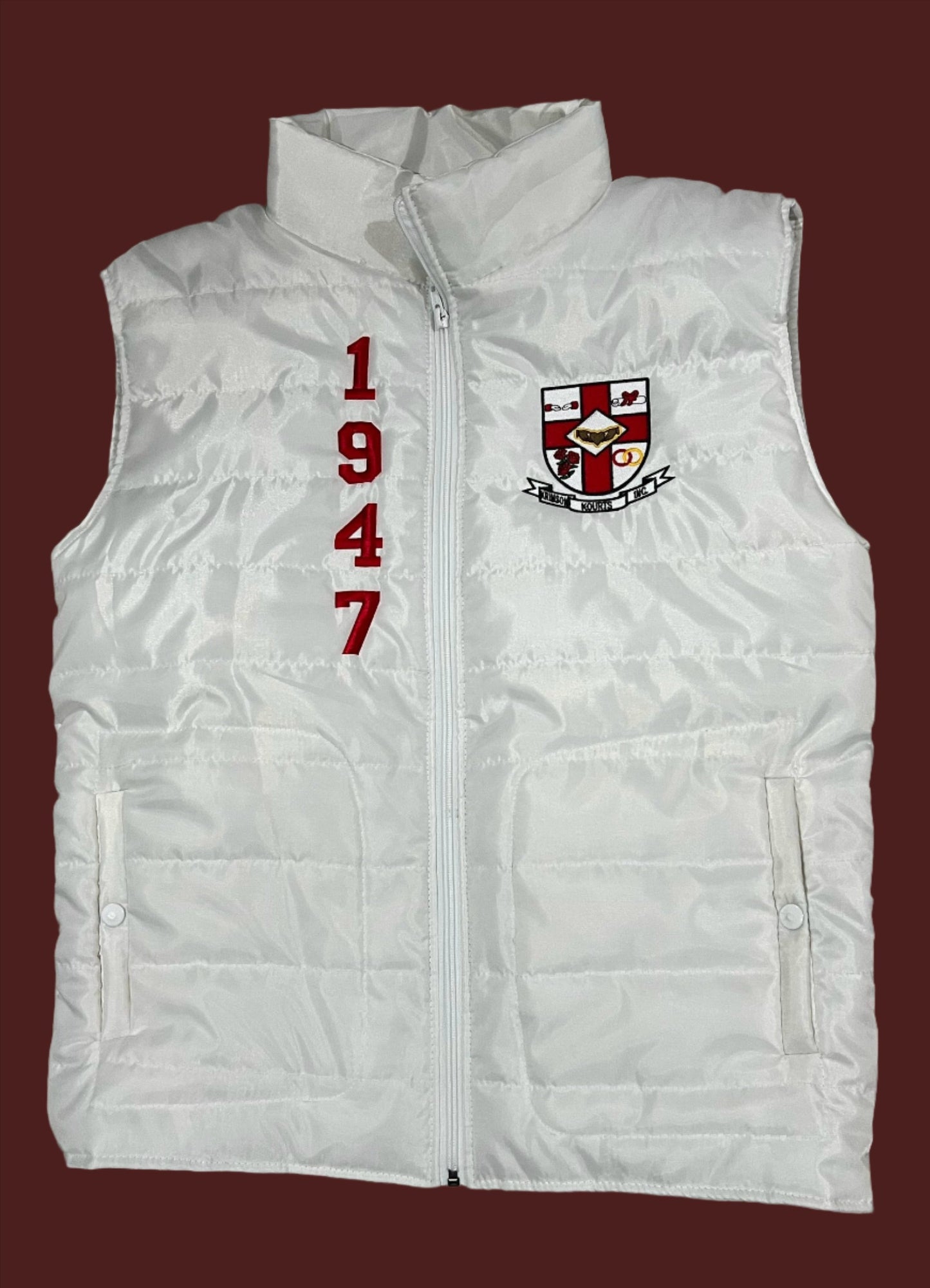 KKI White Puffer Vest