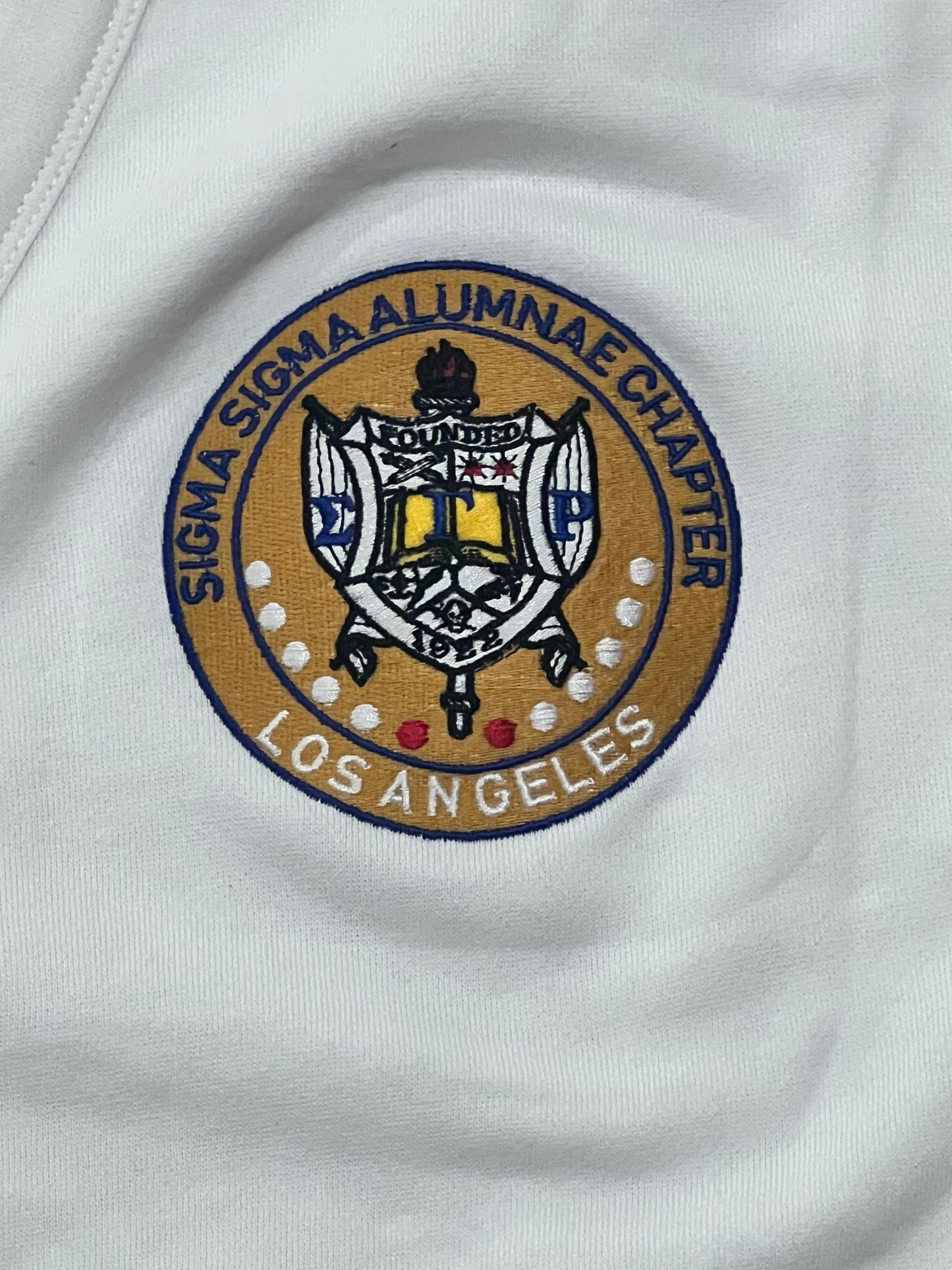 Sigma Sigma Chapter White Cardigan