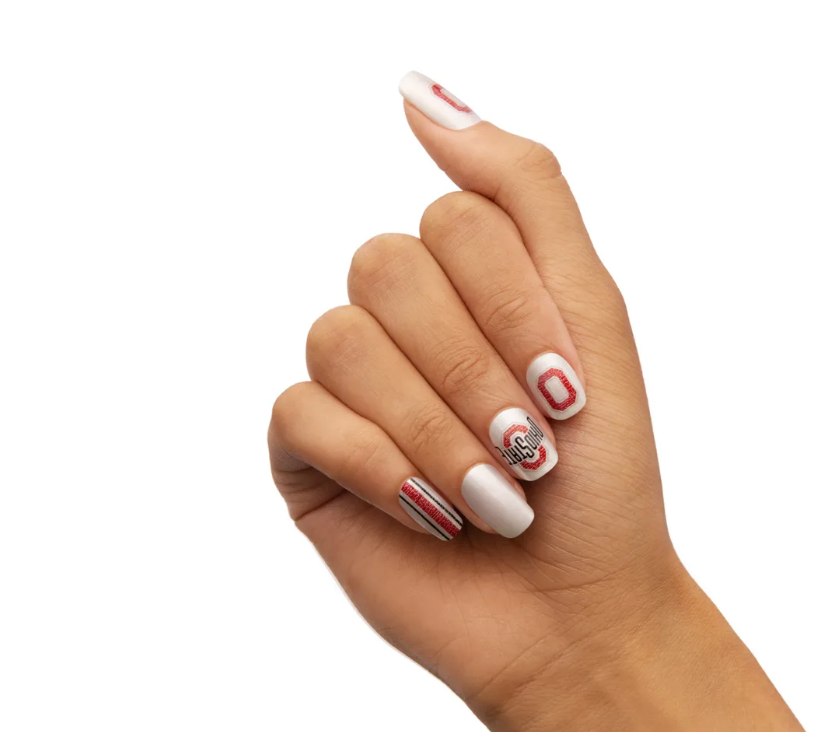 The Ohio State University 2022 Color Street Pedicure Nails