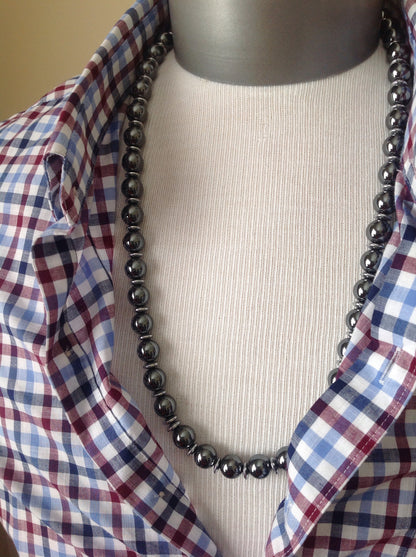 Round Hematite Necklace