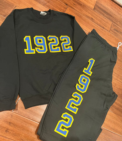 Black Embroidery Jogging Suit