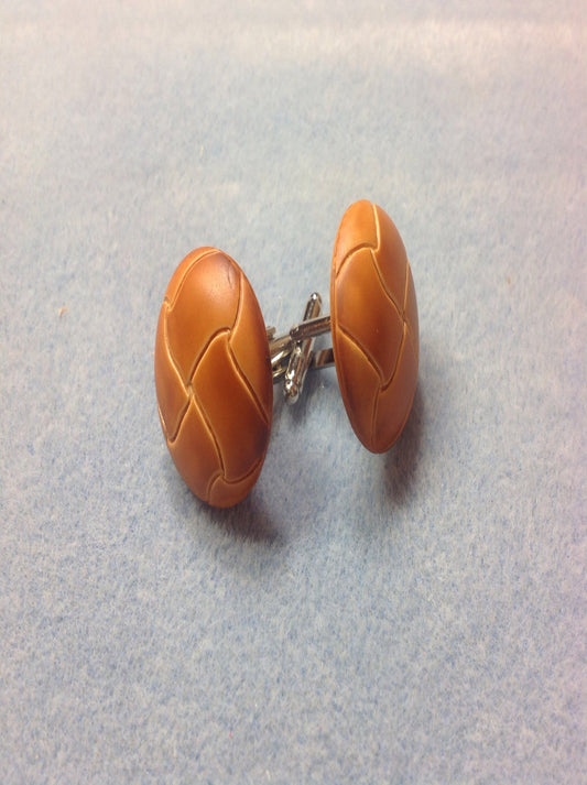 Leatherette cufflinks