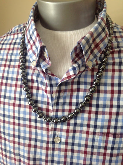 Round Hematite Necklace