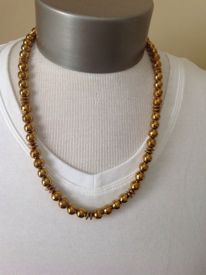 Gold Hematite Necklace