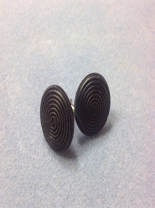 Brown Spiral Cufflinks