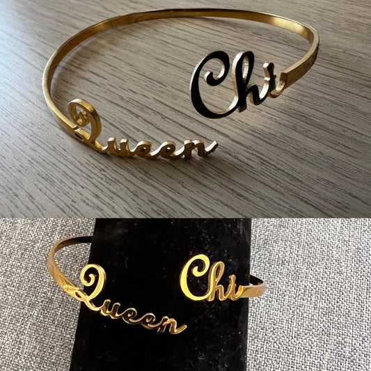 Chi Sigma Delta Script Bangle