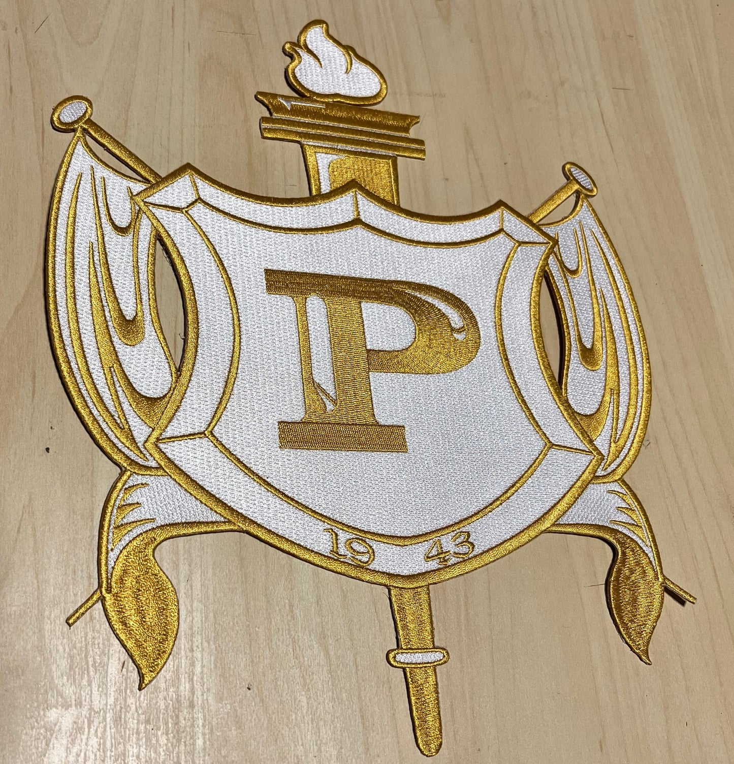 PHILO Shield Iron-on Embroidery Patch