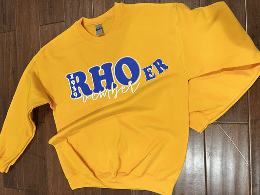 Rhoer "Rho" vember Sweatshirt or Shirt