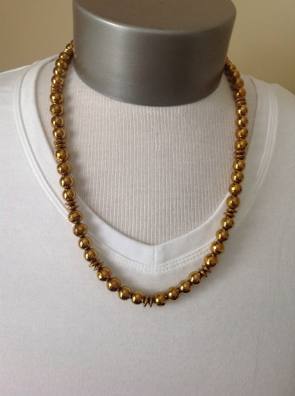 Gold Hematite Necklace