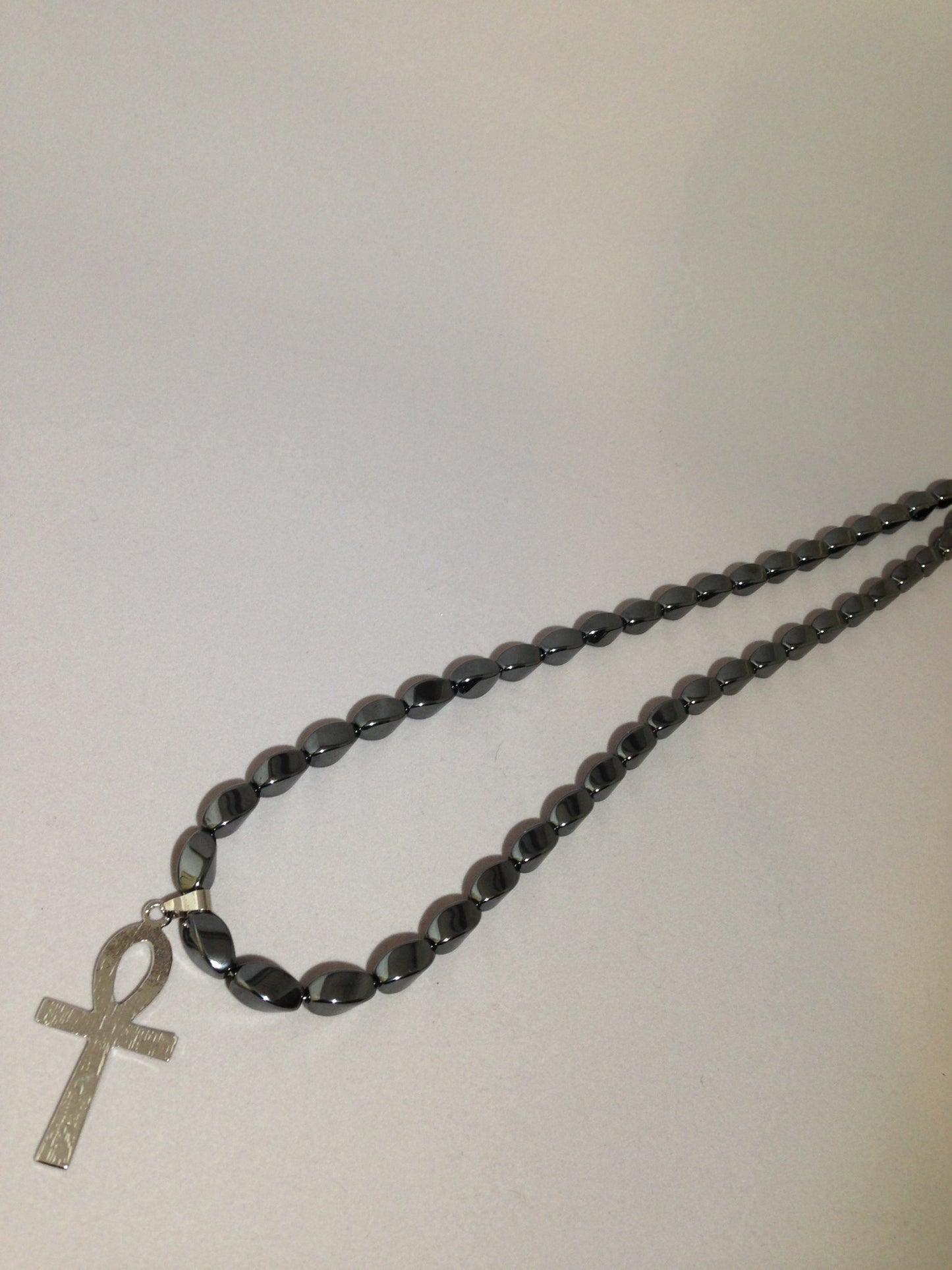 Hematite Ankh Necklace